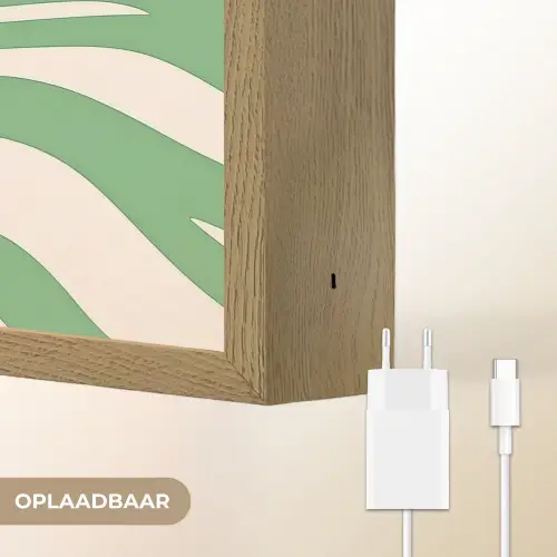 Zebrapatroon - Groen - Retro Light Box met batterij (Wandlamp) middel -USP_websiteoplaadbaarNL
