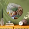 Lavendel - Brood - Stilleven Wandcirkel Organisch Plexiglas middel -sfeer2