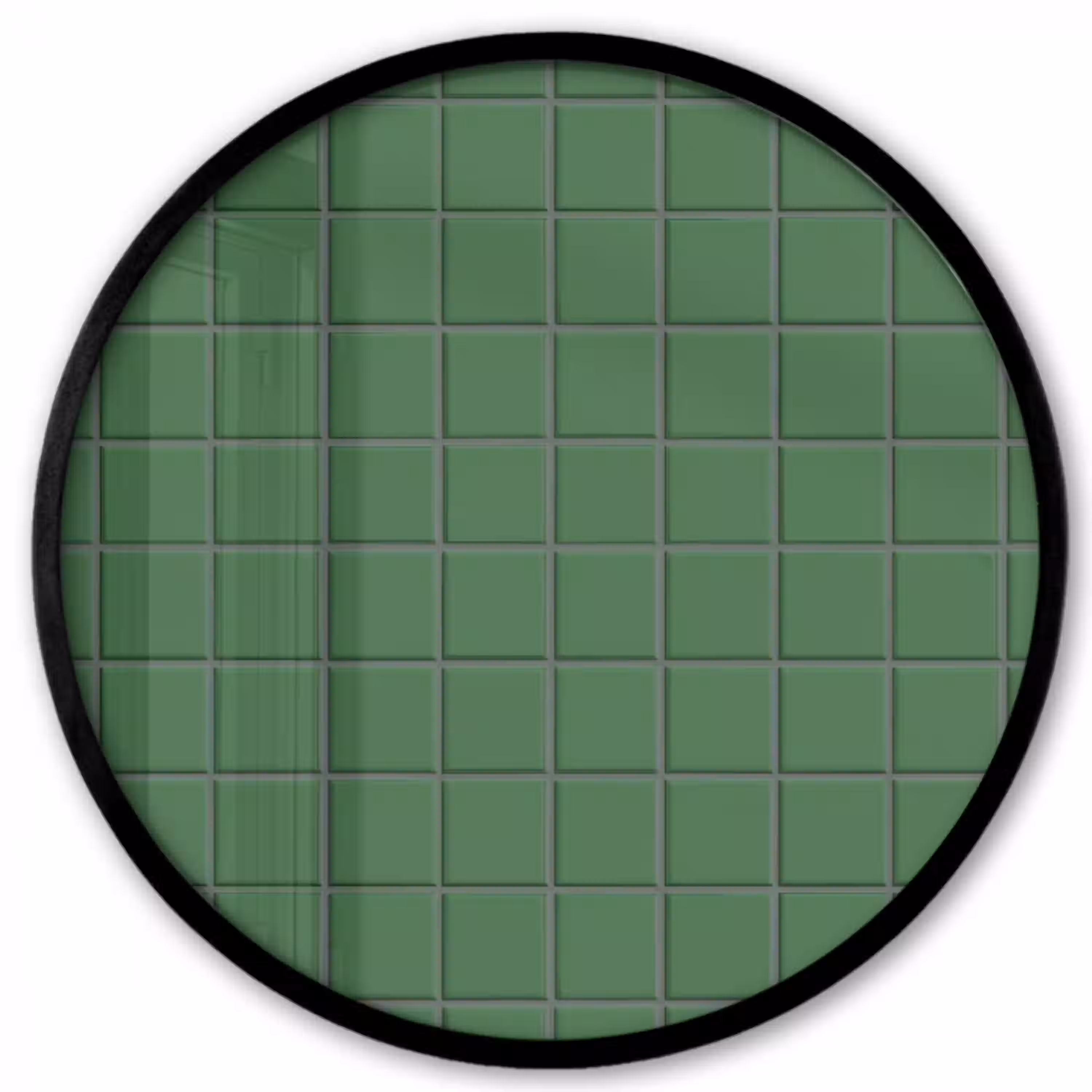Patroon - Tegels - Groen Fotolijst rond zonder passe partout klein 856 -3d
