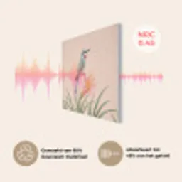 Vogel - Bloem - Natuur - Roze PET vilt klein -USP_NL