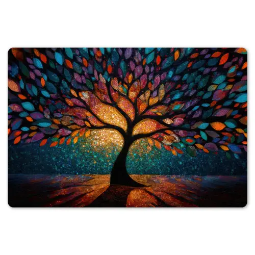 Mozaïek - Kleurrijk - Boom - Takken Placemat vinyl groot -zzsfeer1_Kitchenyeah-website