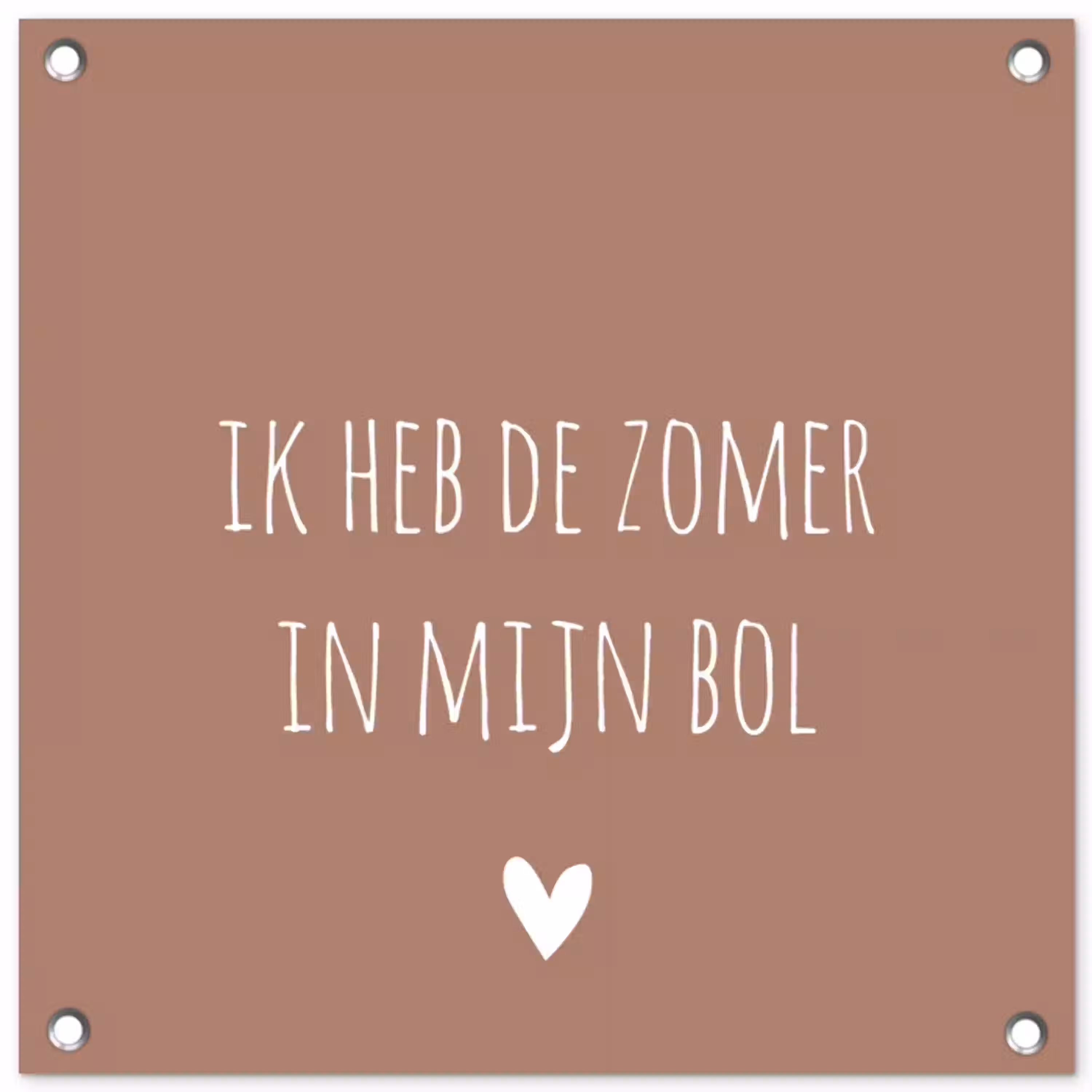 Spreuken - Ik heb de zomer in mijn bol - Quotes - André Hazes tuinposter los doek klein -3d