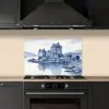 Schots - Kasteel - Blauw - Aquarel keuken achterwand spatscherm klein -sfeer1
