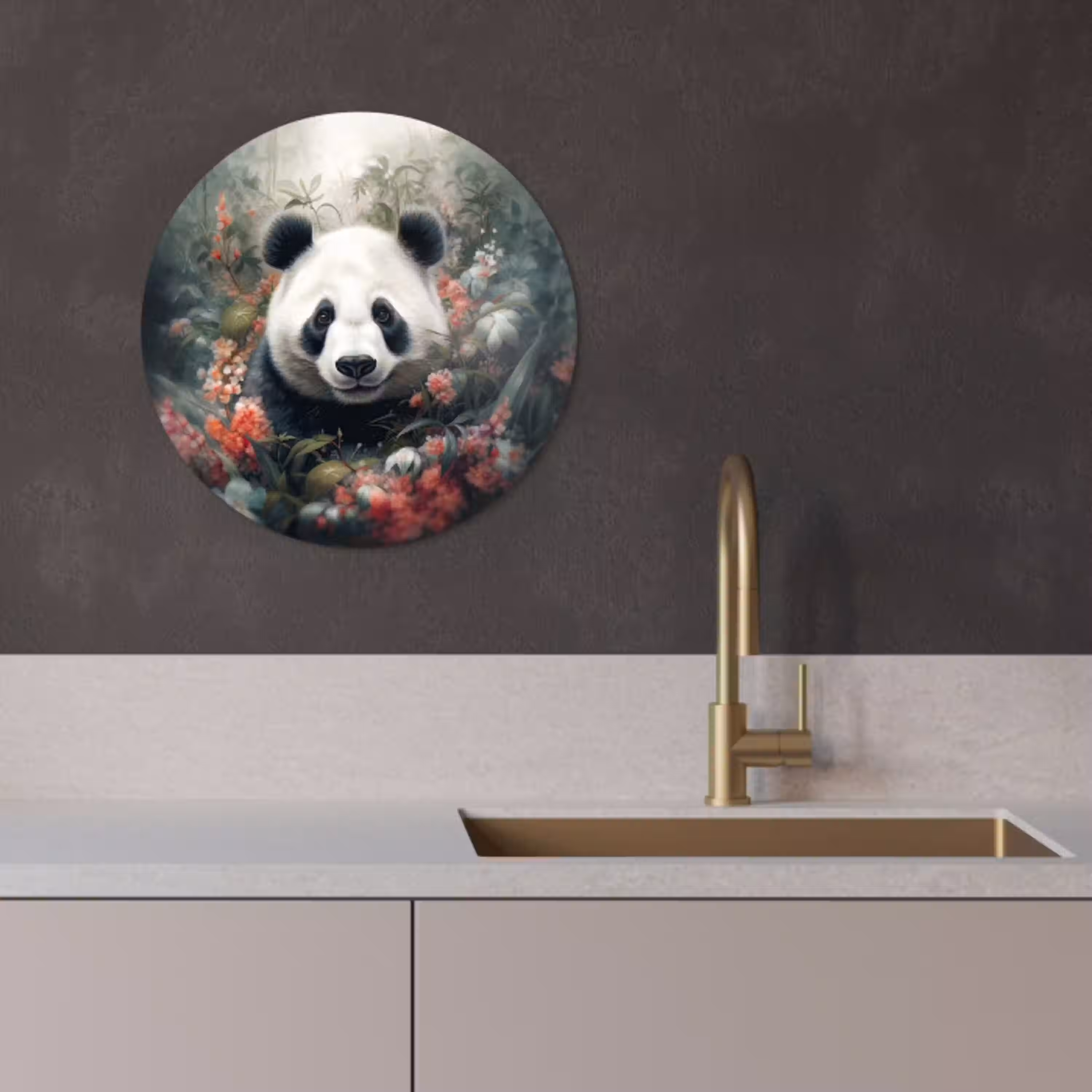 Panda in Paradijs KitchenYeah - Keuken - Wandcirkel Forex klein -sfeer1