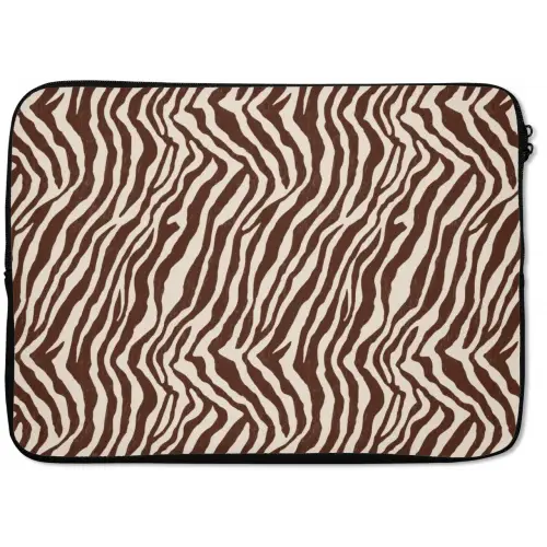 Zebra - Patroon - Zwart - Wit laptophoes neopreen klein 279 -zkaufland3dotto