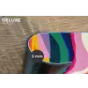 Vormen - Golvend - Abstract - Felroze Placemat vinyl groot -closeup