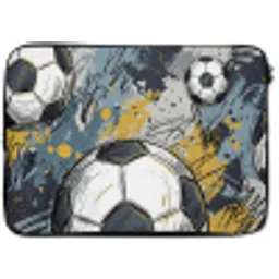 Voetbal - Abstract - Sport - Kleurrijk laptophoes neopreen klein -zkaufland3dotto