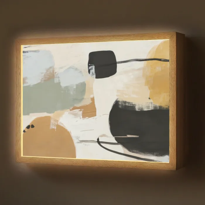 Paint - Abstract - Kleuren Light Box met batterij (Wandlamp) middel -z3d_website