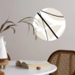 Lijn - Abstract - Minimalisme - Pastel Wandcirkel behangsticker klein -sfeer3