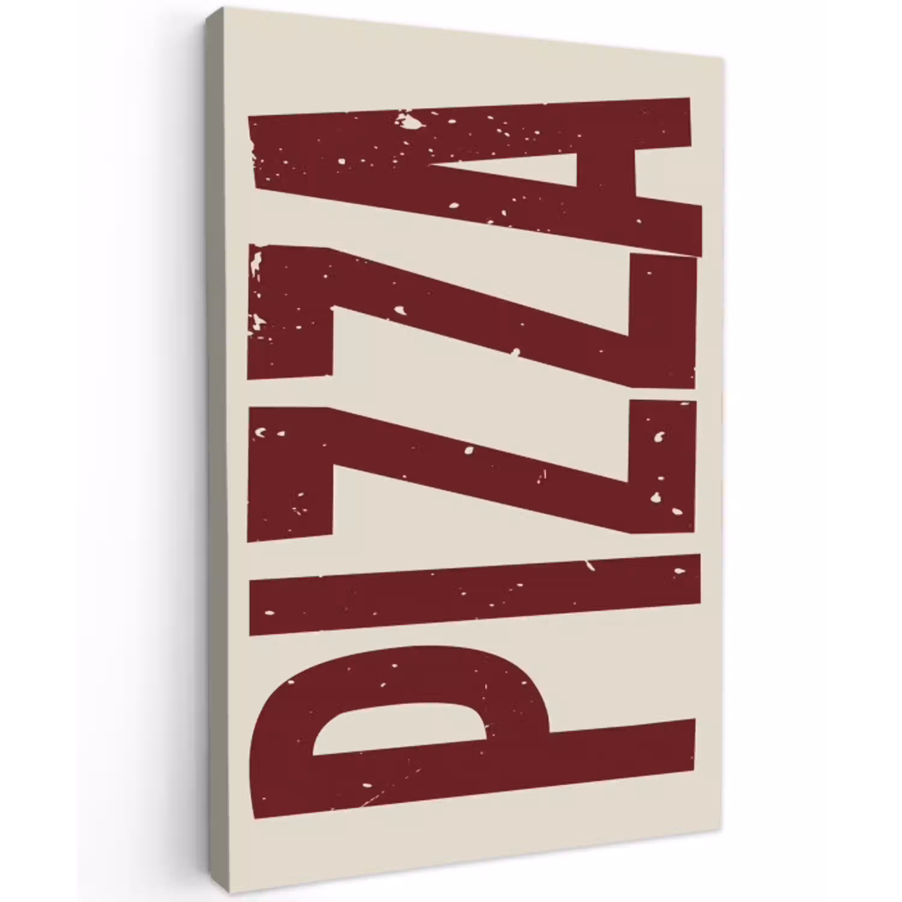 Pizza - Vintage - Decoratie - Japandi canvas 2cm klein -z3d