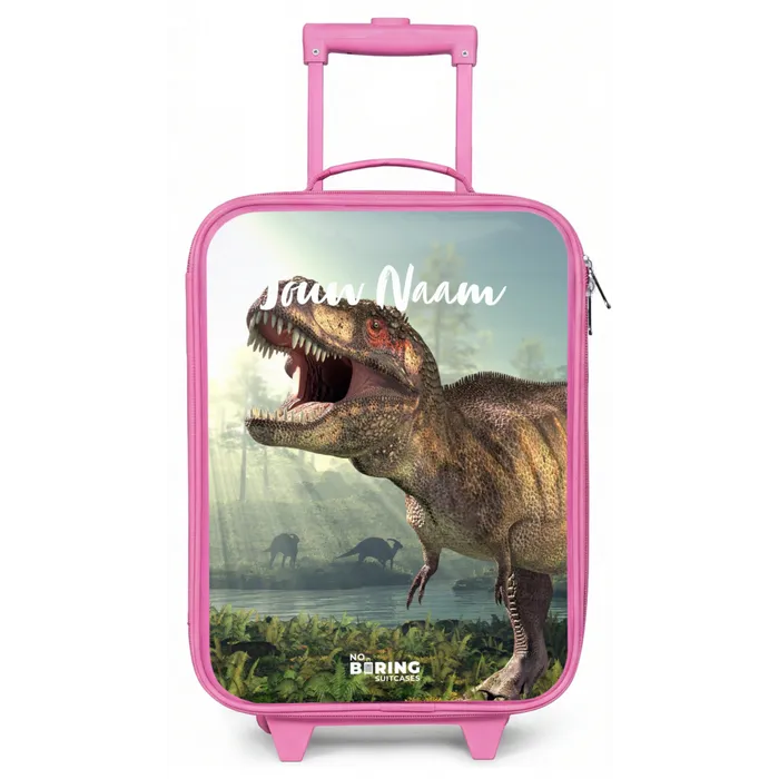 Thijs Tyrannosaurus Kinderkoffer - Roze klein -zz3dotto