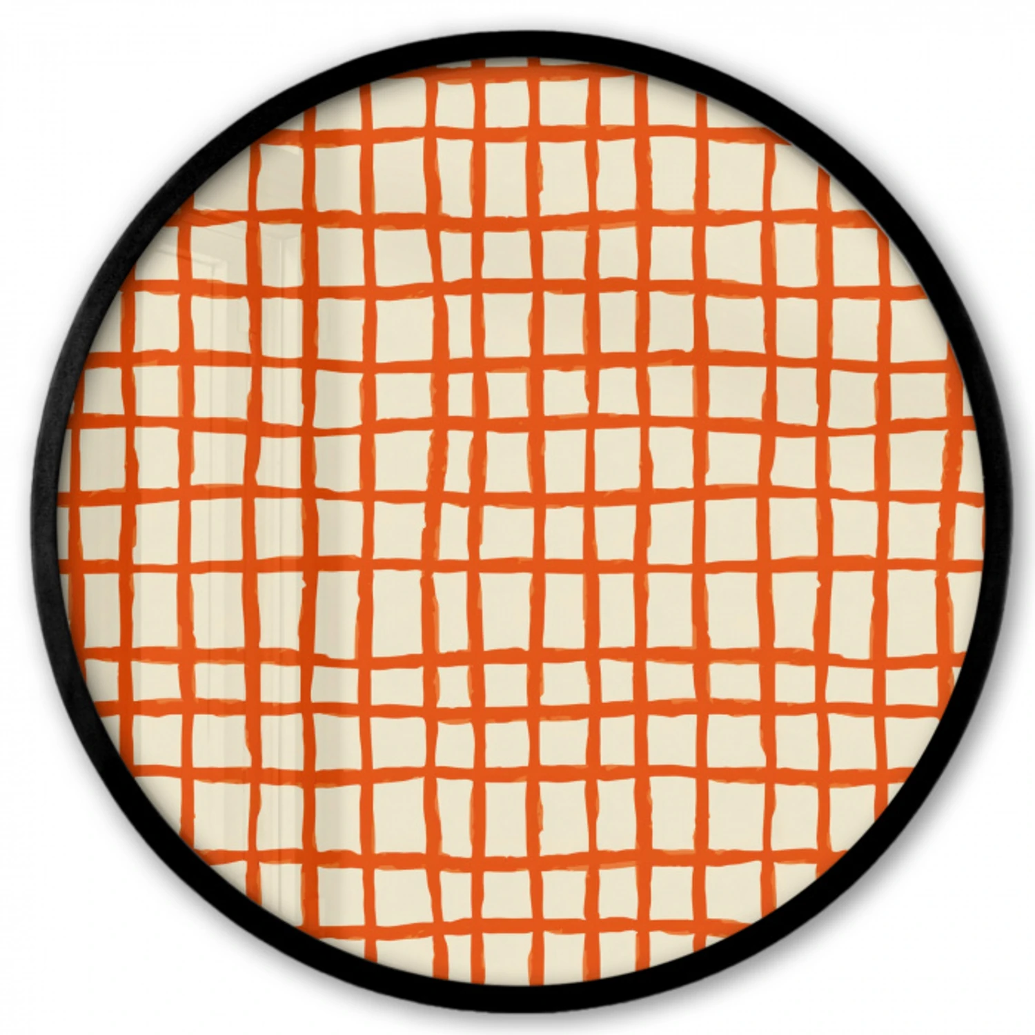 Patroon - Lijnen - Oranje Fotolijst rond zonder passe partout klein 856 -3d