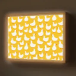 Eendjes - Patroon - Geel Light Box met batterij (Wandlamp) middel 907 -z3d_website