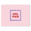 Grl pwr - Roze - Kader muismat rubber klein -3d