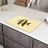 Vis - Sierlijk - Rugvin - Geel Inductie beschermer vinyl 3mm klein -sfeer8