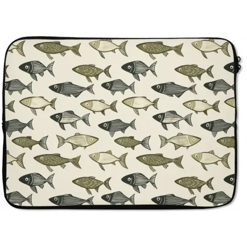 Vissen - Klassiek - Groen laptophoes neopreen klein 279 -zkaufland3dotto