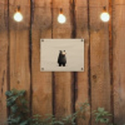 Beer - Donkerbruin - Minimalistisch tuinposter los doek klein -sfeer1
