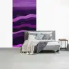 Lijnen - Golven - Paars - Abstract fotobehang vinyl groot -slaapkamer