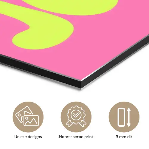 Bonjour - Roze - Fel groen aluminium wit klein -closeup_NL