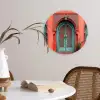 Lantaarn - Deur - Turquoise Wandcirkel kunststof plaat 5mm dik klein -sfeer4