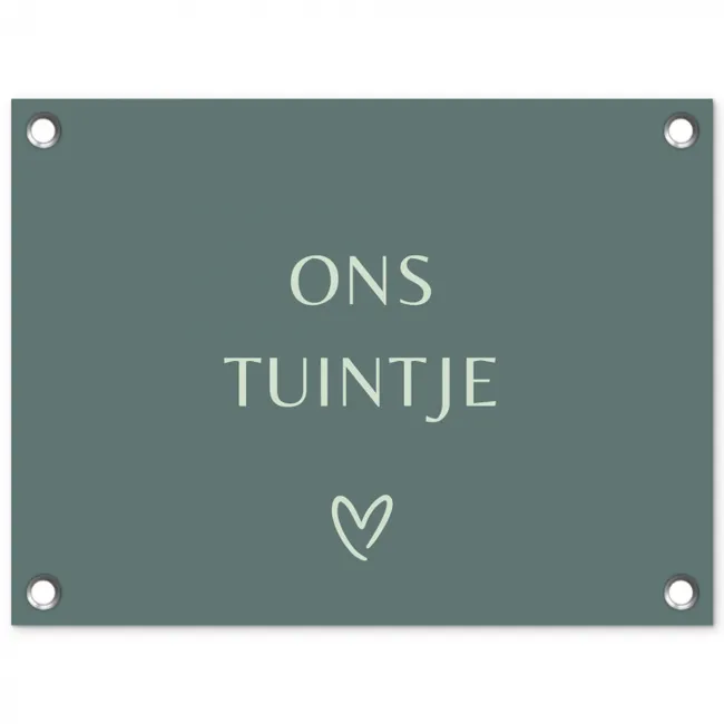 Ons tuintje tuinposter los doek klein -3d