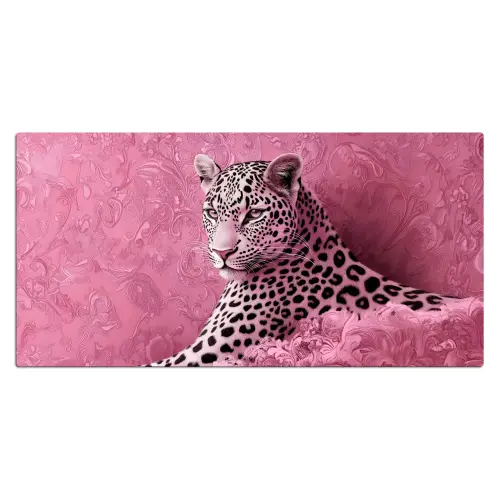 Panter - Luxe - Roze Muismat XXL klein -3d_leeg