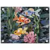 Vissen - Koraal - Zee - Mozaïek tuinposter los doek klein -3d