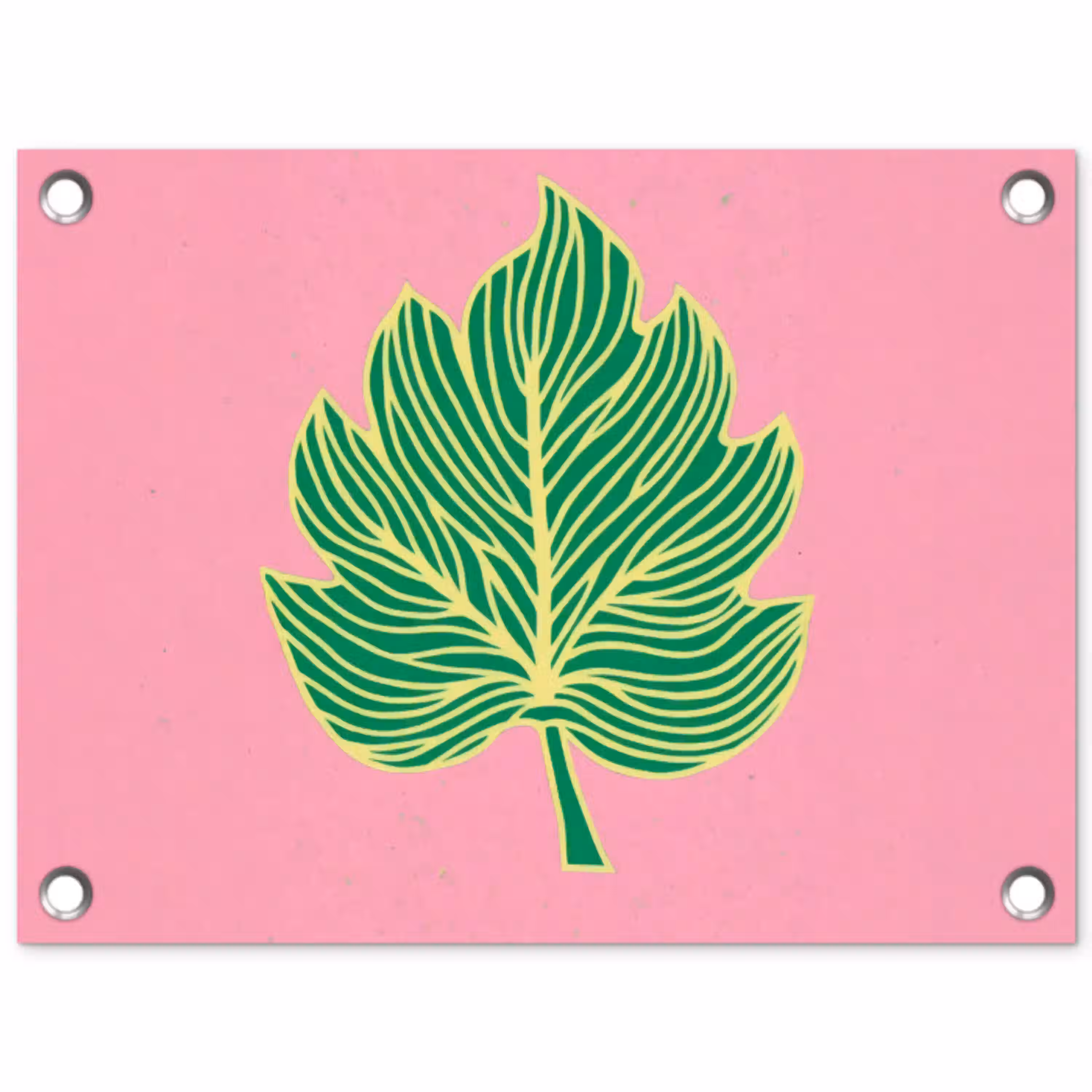 Blad - Groen - Illustratie - Minimalistisch tuinposter los doek klein -3d