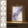 Paars - Modern - Marmer - Abstract Light Box met kabel (Tafellamp) klein -USP_NL
