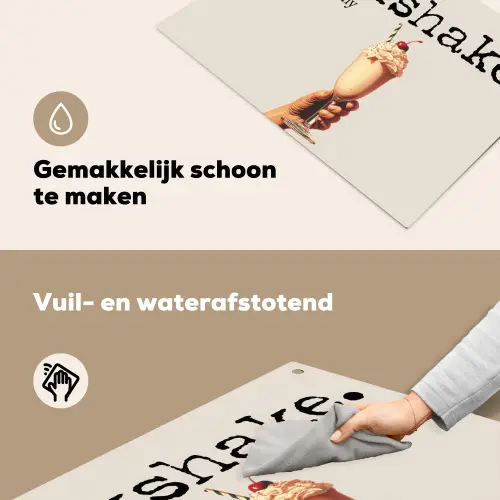 Milkshake - Kers - Rietje Inductie beschemer met haakjes klein -ky-schoon-nl