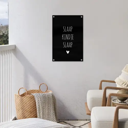 Quotes - Slaap kindje slaap - Spreuken tuinposter los doek klein -sfeer8