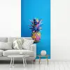 Ananas - Blauw - Tropisch - Vrolijk fotobehang vinyl groot -woonkamer