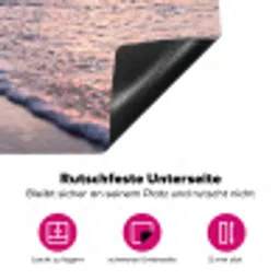 Meeuwen - Strand - Zee - Roze Inductie beschermer vinyl 3mm klein -zzzzzzz-lf-onderkant