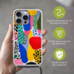 Stippen - Vormen - Modern - Kleuren Hoesje iPhone 16 Pro Max met koord klein -sfeer2_DE