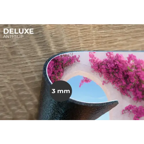 Zee - Roze - Bloemen - Poort Placemat vinyl groot -closeup