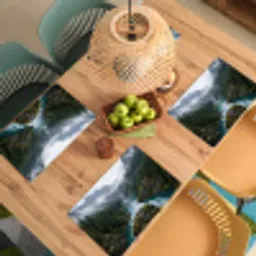 Waterval - Bomen - Bergen Placemat vinyl groot -zzsfeer5_Kitchenyeah-website