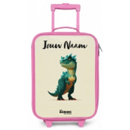 Dino - Dier - Groen Kinderkoffer - Roze klein -zz3dotto