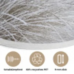 Duinen - Sneeuw - Strand - Winter - Serene Akoestische PET Vilt - Rond klein -closeup_DE