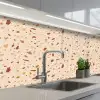 Terrazzo -  Patroon - Kleurrijk - Steen keuken achterwand 2 middel 871 -3d_schuin