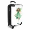 Elf met bruin haar en een groene jurk NBS - Handbagage koffer - Kinderen Unisex middel -productfoto_3d
