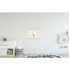 Beertje - Sneeuwvlokje - Wit - Pluizig textielposter latten blank klein -kinderkamer