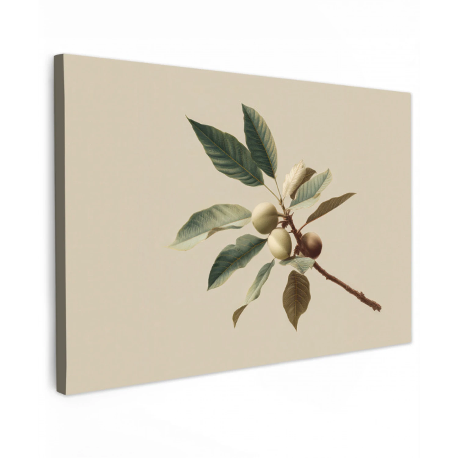 Tak - Groene Bladeren - Vruchten canvas 2cm klein -z3d