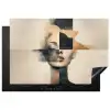 Goud - Vrouw - Rechthoeken Inductie beschermer vinyl 3mm klein -3d