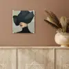 Vrouw - Groen - Hoed plexiglas 5mm klein -sfeer5