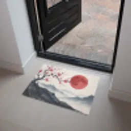 Kersenbloesem - Oosters - Rood Deurmat klein -sfeer5