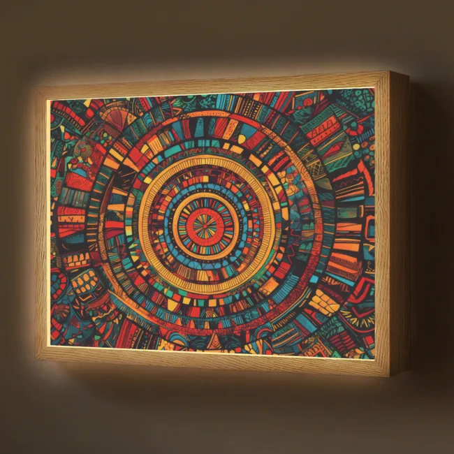 Lightbox - Wandleuchte - Mandala - Kreise - Muster