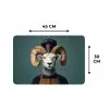 Geit - Hoorns - Kokskleding Placemat vinyl groot -specs