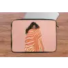 Meisje - Deken - Gestreept - Oranje laptophoes neopreen klein -tafel