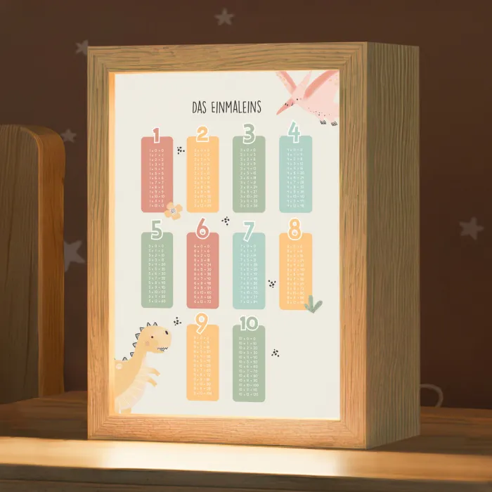 Educatief - Leren rekenen - Dino - Vermenigvuldigingstabel Light Box met kabel klein -zzz_3d_website