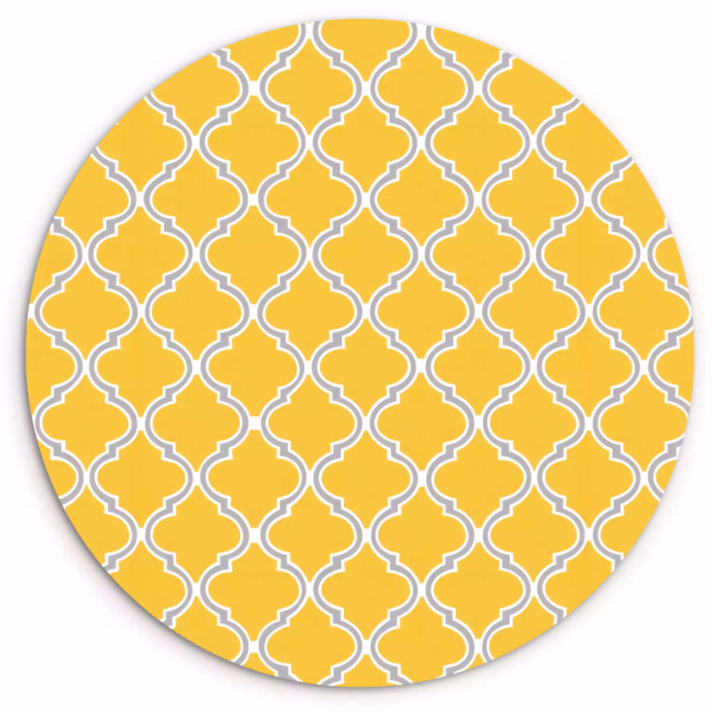 Lantaarn - Arabesk - Elegant - Geel Wandcirkel kunststof plaat 5mm dik klein 188 -3d